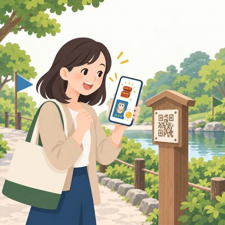 くじを引いて、自分の点数が増える女性
