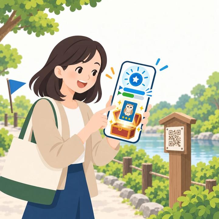 くじを引くと、自分の点数とチームの点数の両方が増える女性